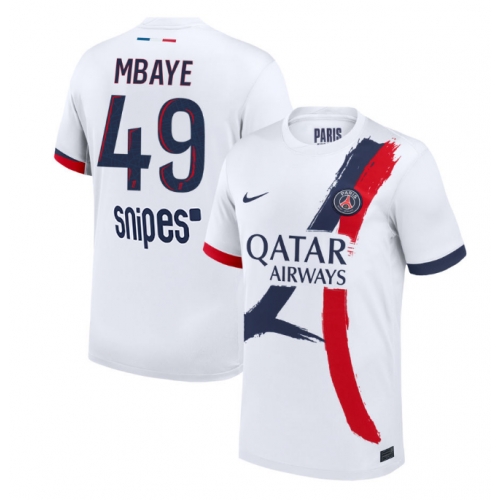 Billige Fotballdrakt Paris Saint-Germain Ibrahim Mbaye #49 Replika Bortedrakt 2025-26 Kortermet Billige Fotballdrakt Paris Saint-Germain Ibrahim Mbaye #49 Replika Bortedrakt 2025-26 Kortermet
